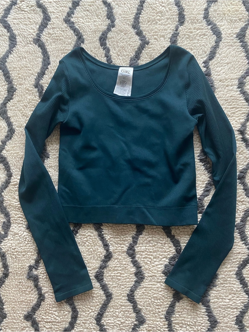 NWOT Athleta Girl Rise Above Rib Shimmer Top